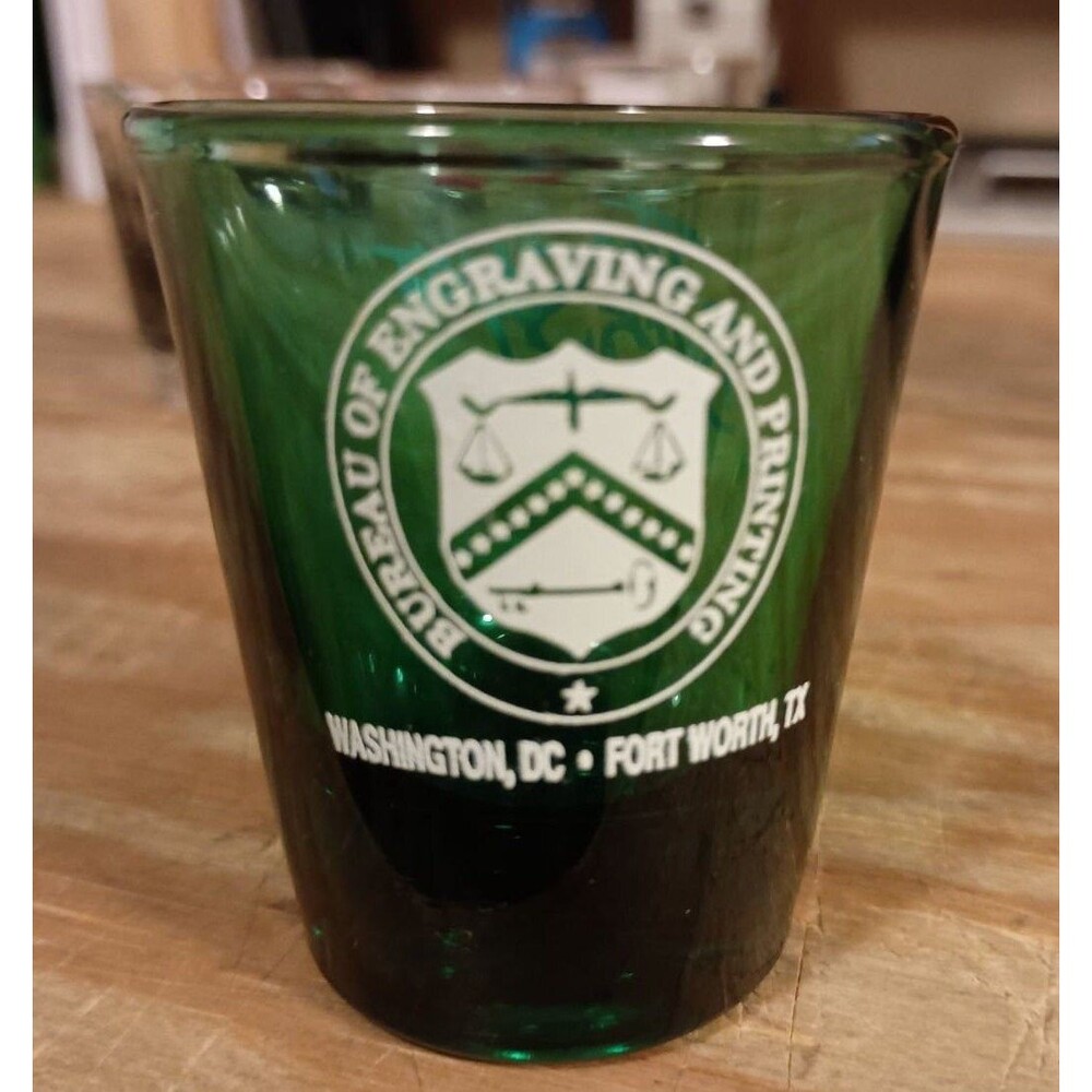 BUREAU OF ENGRAVING Shot Glass, Souvenir Shot Glasses, Souvenir Glasses, #1